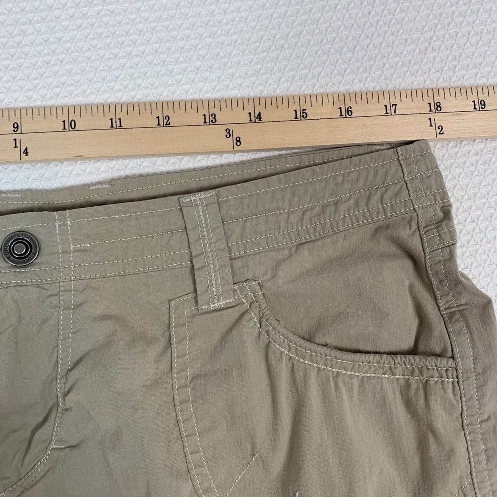 Kuhl Mova Khaki Tan Roll Up Cargo Hiking Pants Womens 14 Stretch Lightweight - Picture 8 of 14